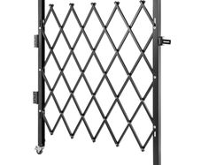Single Folding Security Gate Steel Accordion Security Gate, Flexible Expanding Security Gate, 360 Rolling Barricade Gate, Scissor Gate or Door with Padlock