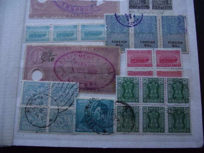 A nice collection of Stamps from India, presented in the album