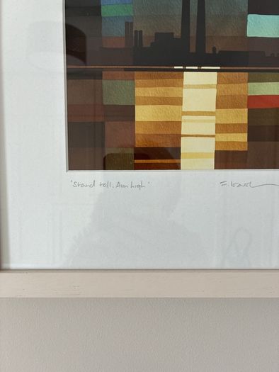Framed print.