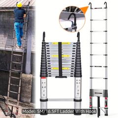 Stainless 5M Telescopic Step Ladder