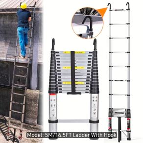 Stainless 5M Telescopic Step Ladder