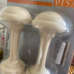 ShabbyChic Set of 2 wood holdbacks for either the curtains or the Tiebacks themselves