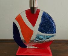 Vintage art glass candleholder