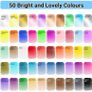 Watercolour Paint Set 50 Colors in Portable Box Including 4 Fluorescent Colors, Travel Watercolour Set with brushes and other Tools, Idea for Artists and Hobbyists Image 3