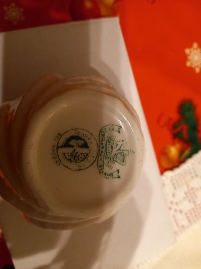 Antique belleek bowl with roses