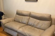 Electric Leather reclinabile couch three seater