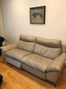 Electric Leather reclinabile couch three seater