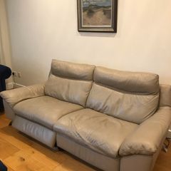 Electric Leather reclinabile couch three seater