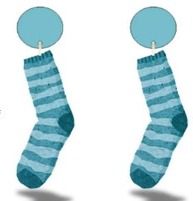 Sock drop earrings