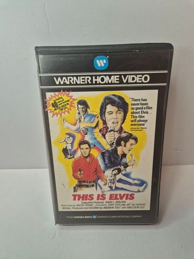 Vintage 1984 "This Is Elvis" VHS  Mold-Free  Original Warner Home Video Big Box (PAL)
