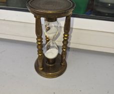 old brass  egg timer