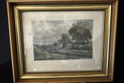 Antique 1840 Hand-Coloured Engraving - 'Brow on the Solway' (Robert Burns Interest)
