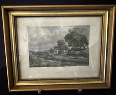 Antique 1840 Hand-Coloured Engraving - 'Brow on the Solway' (Robert Burns Interest)