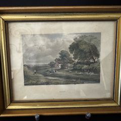 Antique 1840 Hand-Coloured Engraving - 'Brow on the Solway' (Robert Burns Interest)