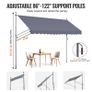 Patio Awning Retractable Awning Sunshade Shelter with Crank Handle Image 5