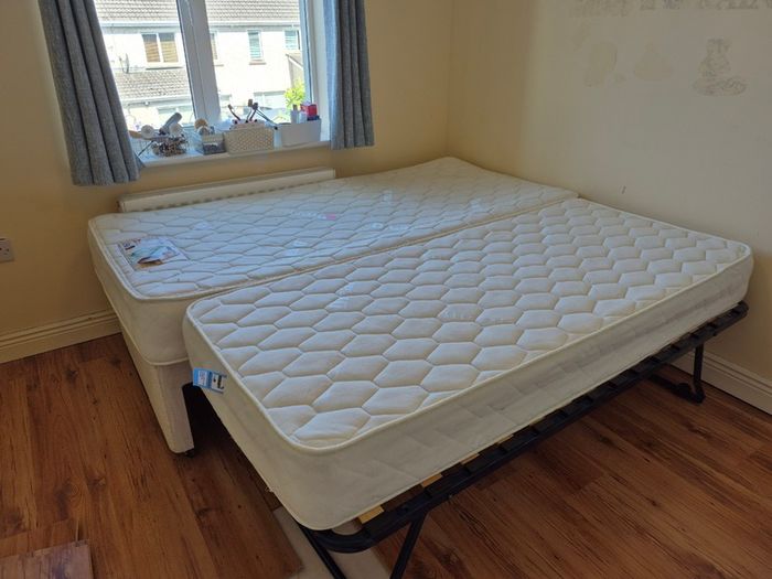 Single bed with under bed