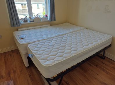 Single bed with under bed