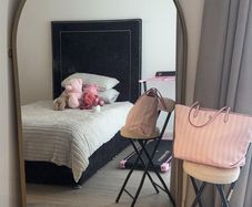 Wide Metal Arch Mirror - Gold
