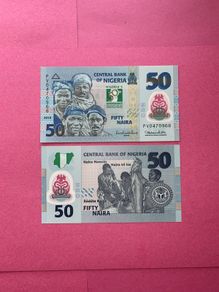 Nigeria  50 NAIRA  1960  -  2010   PICK 37a ( UNCIRCULATED) Polymer / Plastic . Commemorative. Issue.