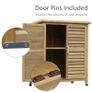 Garden Shed Wooden Garden Storage Shed 2 Door Unit Solid Fir Wood Garage Tool Organisation Cabinet 87L x 46.5W x 96.5Hcm Image 4