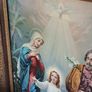 Huge Victorian Picture Holy Family Framed Image 5