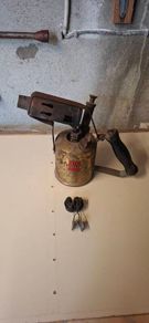 Blow torch , Antique,   Brass