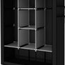 NEW SALE | Canvas Wardrobe Cupboard Clothes Storage Organiser With 2 Hanging Rail and 6 Shelves,Grey Image 3