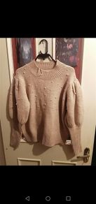 Pink pearl design winter jumper 12 to 14 like new