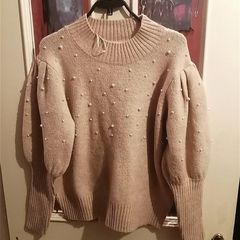 Pink pearl design winter jumper 12 to 14 like new