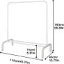 Metal Clothes Rail 110 CM Clothing Rack Rail Coat Rail with Bottom Rack for Clothes, Coats, Skirts, Shirts, Sweaters, White Image 5