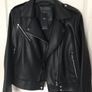 M&S Faux Leather Biker Jacket Size 14 Image 5