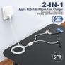 Apple Watch Charger,2-in-1 USB C Cable for iWatch & iPhone,2M Fast Charging Cable with 20W Wall Charger for Apple Watch Series 11/10/9/8/7/SE/Ultra & iPhone14/13/12/AirPods Image 2