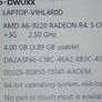 HP 15.6 inch Laptop, Model 15-bw066sa, AMD A6-9220 Radeon R4, 5 Compute Cores 2C + 3G, 2.5GHz, 4GB Ram, 1 Terrabyte HDD,Windows 10, Microsoft Edge, Chrome and VLC Image 4