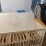 Mama & Papa Baby Cot with mattress with small strain in good condition Image 5