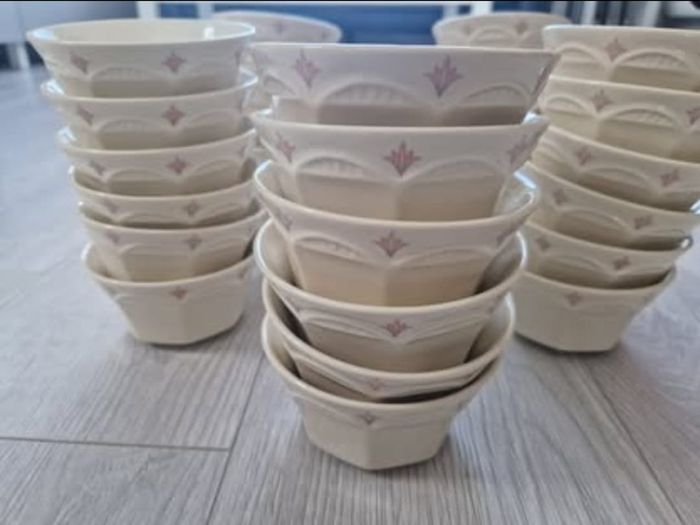 Set of 30 Vintage Style Porcelain Dessert or Side Bowls