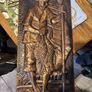 Copper painting representing a fisherman - Old Japanese Ancient Arts and Crafts Measures 22 x 49 cm. Image 3