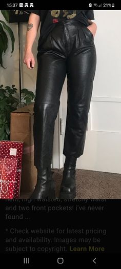 leather genuine trousers