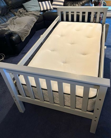 Pine Triple Bunk Bed (Grey) + Mattresses