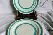 Carrigaline pottery striped plates, Carrigaline Dinner plates