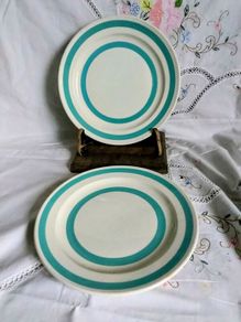 Carrigaline pottery striped plates, Carrigaline Dinner plates