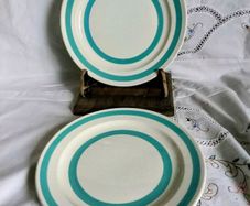 Carrigaline pottery striped plates, Carrigaline Dinner plates