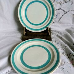 Carrigaline pottery striped plates, Carrigaline Dinner plates