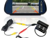 7'' Rear View Mirror Monitor+18IR LEDs Backup Camera Kit 10m for Trailer Caravan