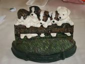 Cast iron Puppies doorstop