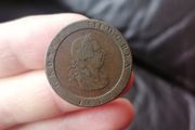 1813 Isle Of Man Half Penny Coin
