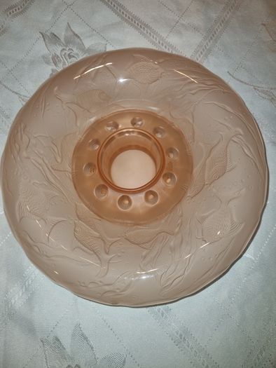 Art Deco Glass Rose Bowl