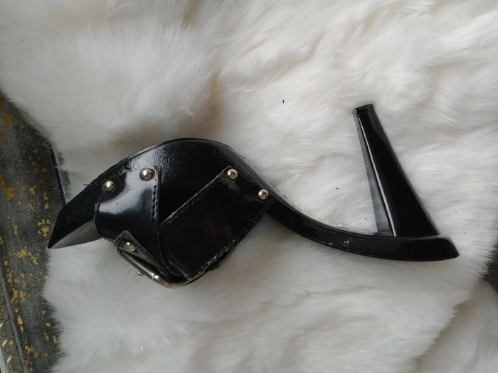 Authentic Paris Texas Mules block 100mm high heel