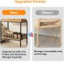 BingoPaw Wood Hamster Cage Chewproof Large Hamster Cages with Storage Shelf, Glass Panels, Ventilation Holes, Built-in LED Light, for Small Pets, Guinea Pig (80 / 40 / 40cm) Image 9