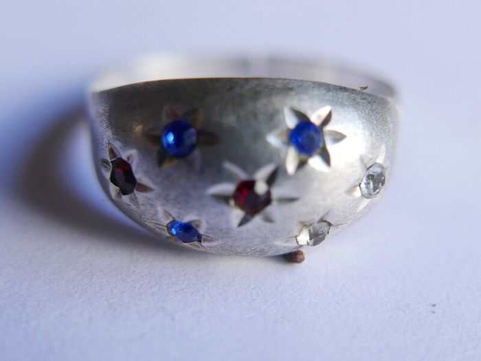 Vintage Sterling Silver Ring size P (adjustable size) 1,8g