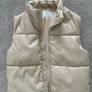 Zara Faux leather puffer gilet Image 2